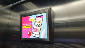 Business Bay - Mayfair Elevator Advertising lift ads digital dooh ads