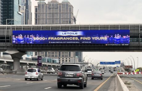 LED Bridge Banner Advertising Business Bay Dubai
