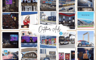 Diverse range of outdoor media marketing solutions for businesses in the UAE including highway and indoor advertising