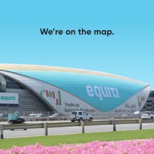 Full exterior station wrap and branding takeover managed by a metro advertising company in Dubai