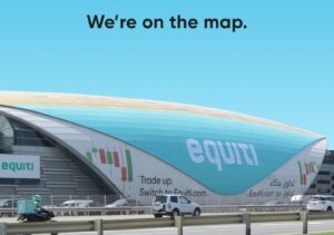 Full exterior station wrap and branding takeover managed by a metro advertising company in Dubai