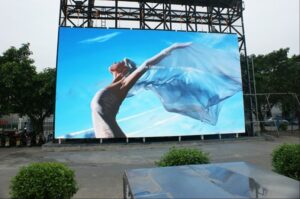 Large outdoor digital LED display screen showcasing high definition video billboard content