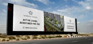 Sobha Solis real estate hoarding advertisement on a roadside