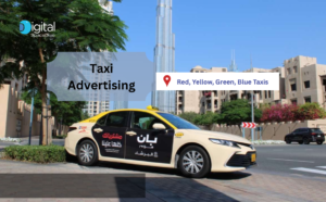 Professional taxi branding and advertising solutions for businesses across Dubai, featuring versatile mobile transit media.